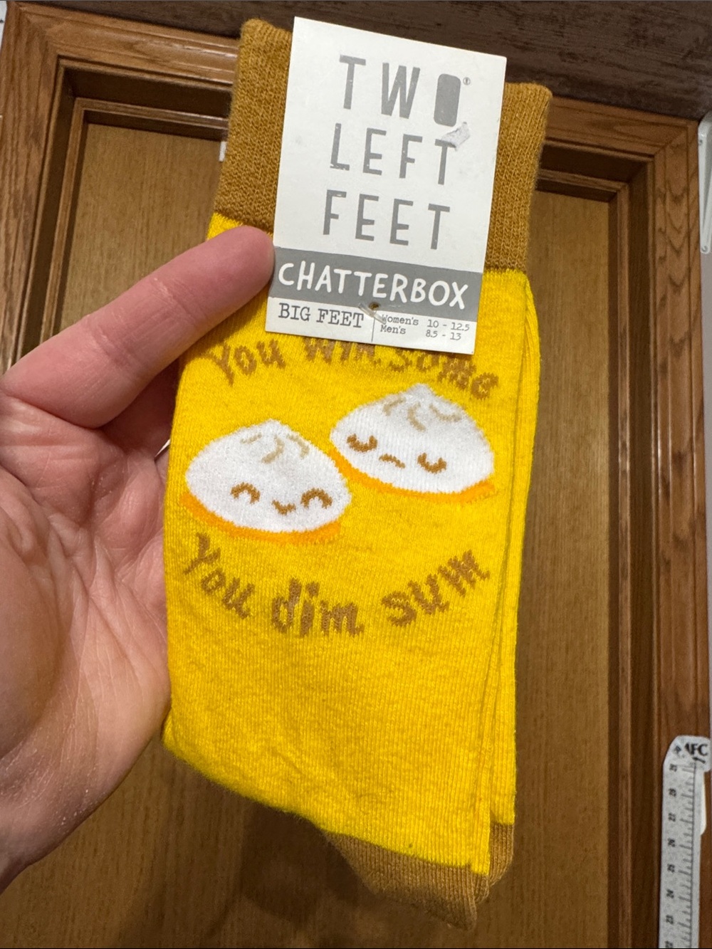 Two Left Feet Chatterbox Yellow Women's Novelty Socks